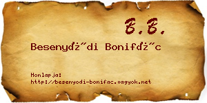 Besenyődi Bonifác névjegykártya